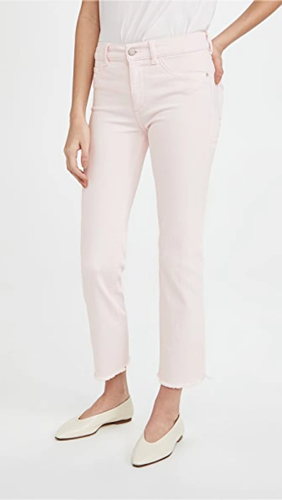 Dl 1961 Mara Mid Rise Instasculpt Ankle Straight Jeans In Ecru
