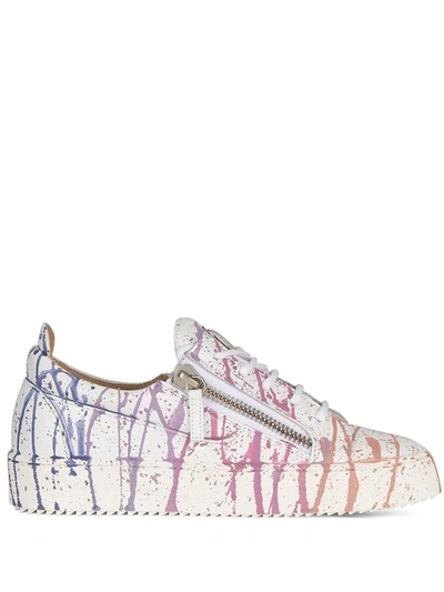 Giuseppe Zanotti Women's Paint Splattered Low Top Sneakers In Multicolor