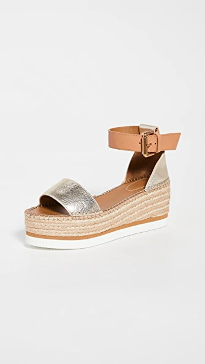 See By Chloé Glyn Espadrille In Light Gold