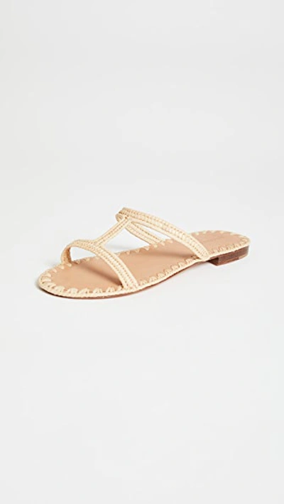Carrie Forbes Iris Slide Sandals In Natural