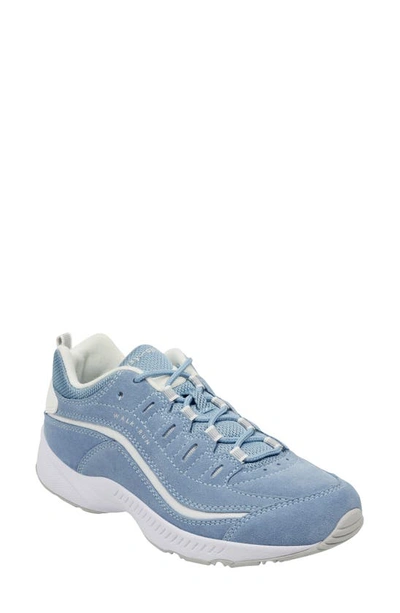 Easy Spirit Romy 8 Womens Suede Lifestyle Fashion Sneakers In Light Blue