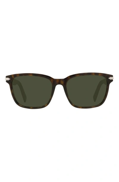 Dior Blacksuit 57mm Rectangular Sunglasses In Shiny Black Smoke