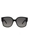 Dior Wil 58mm Square Sunglasses In Green Havana