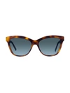 Dior 30montaigne Mini 56mm Gradient Square Sunglasses In Blonde Havana Blue