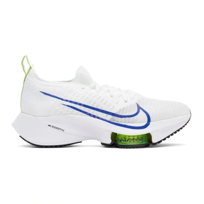 Nike Air Zoom Tempo Next% Men's Road Running Shoes In Wht/blu/blk