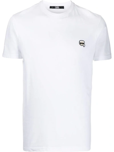 Karl Lagerfeld Ikonik Small Patch T-shirt In Blue