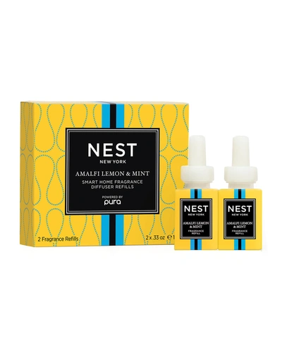 Nest New York Pura Amalfi Lemon And Mint Smart Home Fragrance Diffuser Refill (set Of 2)