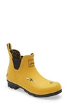 Joules Wellibob Short Rain Boot In Yellow Bees