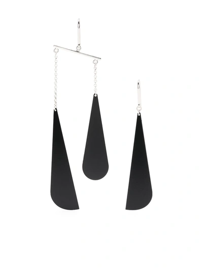 Isabel Marant Color Drop Earrings Black/silver