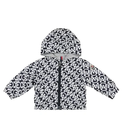 Moncler Baby Barsabas Logo-print Jacket In Blu