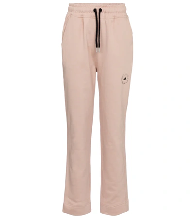 Adidas By Stella Mccartney Drawstring Tapered Track Trousers In Pink