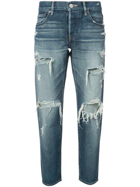 Moussy - Distressed Cropped Jeans | ModeSens