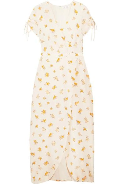 Madewell Wrap-effect Floral-print Silk Crepe De Chine Dress In Us4