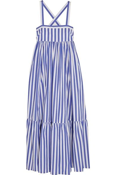 Jcrew + Thomas Mason Honduras Striped Cotton-poplin Maxi Dress