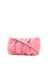 Staud Bean Convertible Leather Clutch Bag In Pink