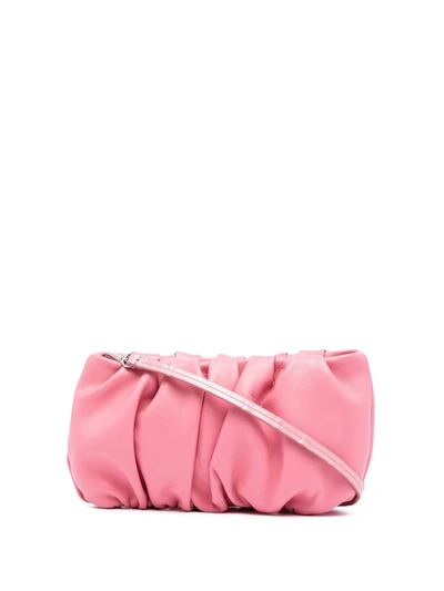 Staud Bean Convertible Leather Clutch Bag In Pink