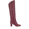 Jimmy Choo Minerva 65 Vino Smooth Leather Pull On Boots