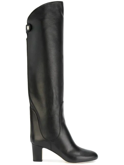 Jimmy Choo Minerva 65 Leather Over-the-knee Boots In Black