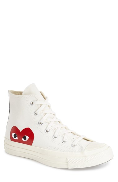 converse high top 70s x play cdg trainers