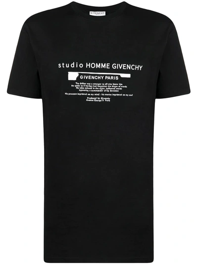Givenchy Jersey T-shirt With Contrasting Front Print In Black