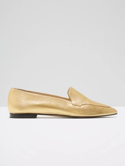 Frank + Oak The Marina Leather Loafer In Metallic Gold