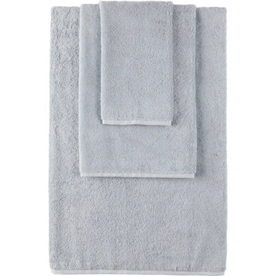 Tekla Ssense Exclusive Blue Towel Set In 428c Solid
