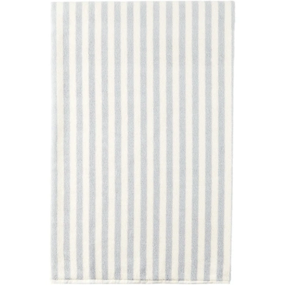 Tekla Ssense Exclusive Off-white & Blue Stripe Bath Sheet Towel In 428c Stripe