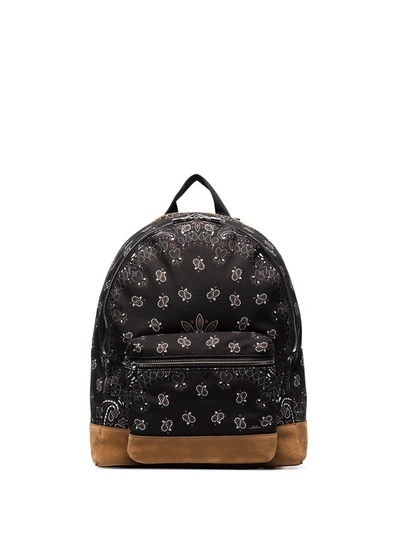 Amiri Black Canvas & Suede Bandana Backpack