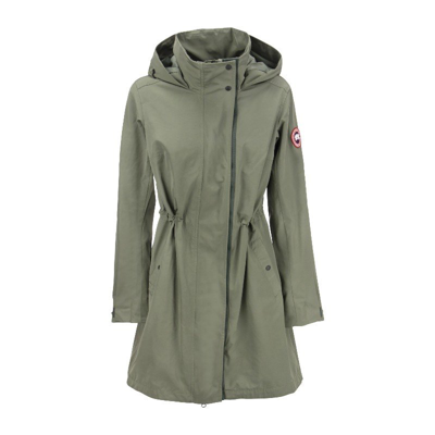 Canada Goose Military Green Polyester Belcarra Rain Coat Nd  Donna M