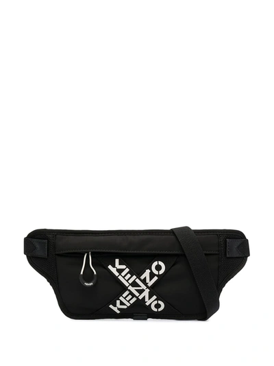 Kenzo Logo-print Belt Bag In Black