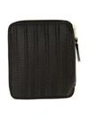 Comme Des Garçons 'embossed Stitch' French Wallet In Black