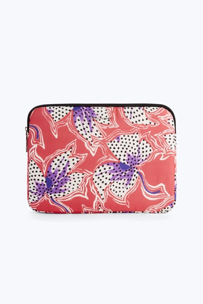 Marc Jacobs 13" Byot Spotted Lilly Computer Case In Red Multi