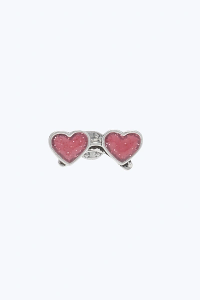 Marc Jacobs Heart Sunglasses Pin In Antique Silver