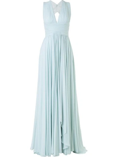Zuhair Murad Plunge Pleated Gown