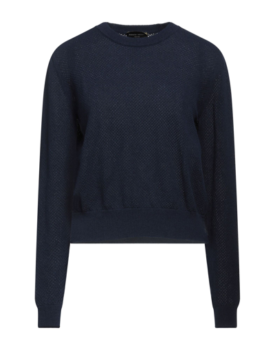 Roberto Collina Sweaters In Navy Blue