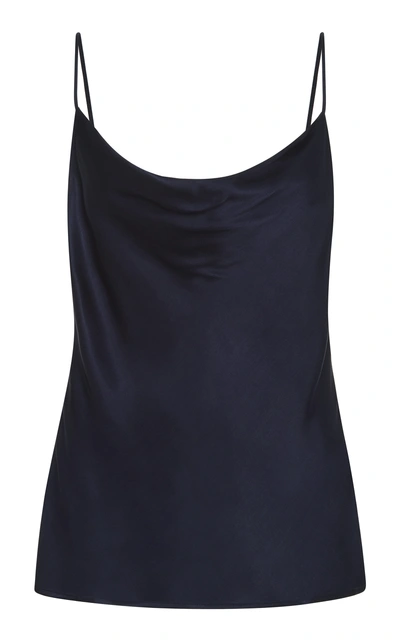 Protagonist M'o Exclusive Silk-charmeuse Camisole In Blue