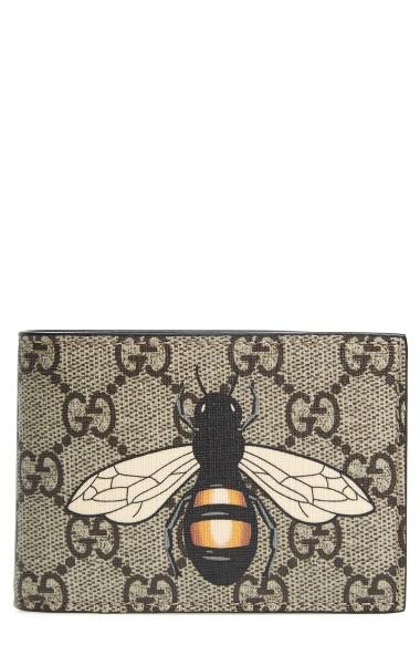 Gucci Bestiary Bee Wallet In Ebony | ModeSens