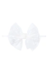 Baby Bling Babies' Tulle Fab Bow Headband In White