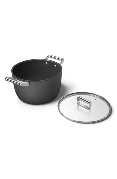 Smeg 10" Nonstick Casserole Pan, Black