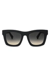 Electric 'crasher' 53mm Retro Sunglasses In Gloss Black/ Black Gradient