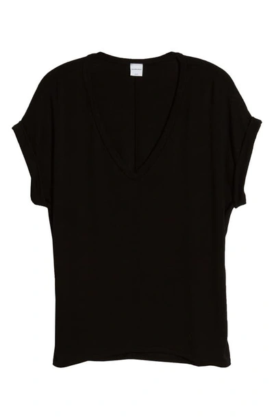 Groceries Apparel Rubicon Roll Sleeve Sleep T-shirt In Black