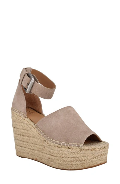 Marc Fisher Ltd Adalyn Espadrille Wedge Sandal In Dark Cloud Suede