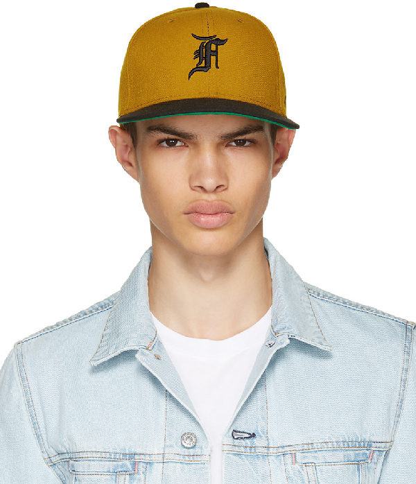 Fear Of God + New Era Embroidered Wool Baseball Cap In Gold | ModeSens