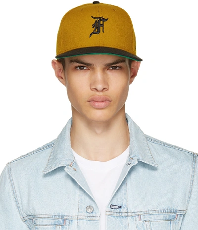 Fear Of God Men's New Era Fitted Baseball Hat, Gold ModeSens