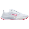 Nike Women's Air Zoom Pegasus 37 Vt Mesh Covered Trainer Running Sneakers In White,bright Crimson,football Grey,sunset Pulse