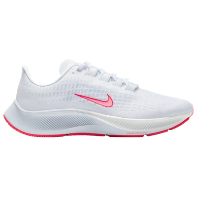 Nike Women's Air Zoom Pegasus 37 Vt Mesh Covered Trainer Running Sneakers In White,bright Crimson,football Grey,sunset Pulse