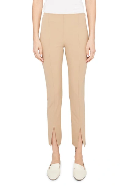 Theory Eco Slit Leggings In Camel