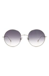 Isabel Marant 54mm Gradient Round Sunglasses In Palladium/ Grey Shaded