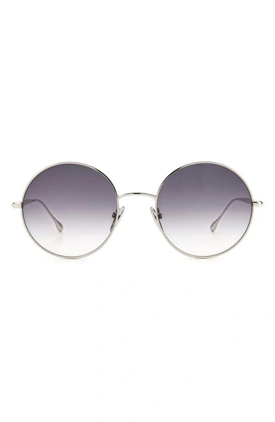 Isabel Marant 54mm Gradient Round Sunglasses In Palladium/ Grey Shaded