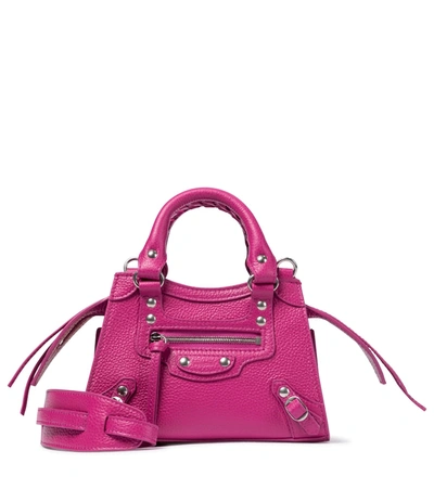 Balenciaga Neo Classic Nano Leather Tote In Pink